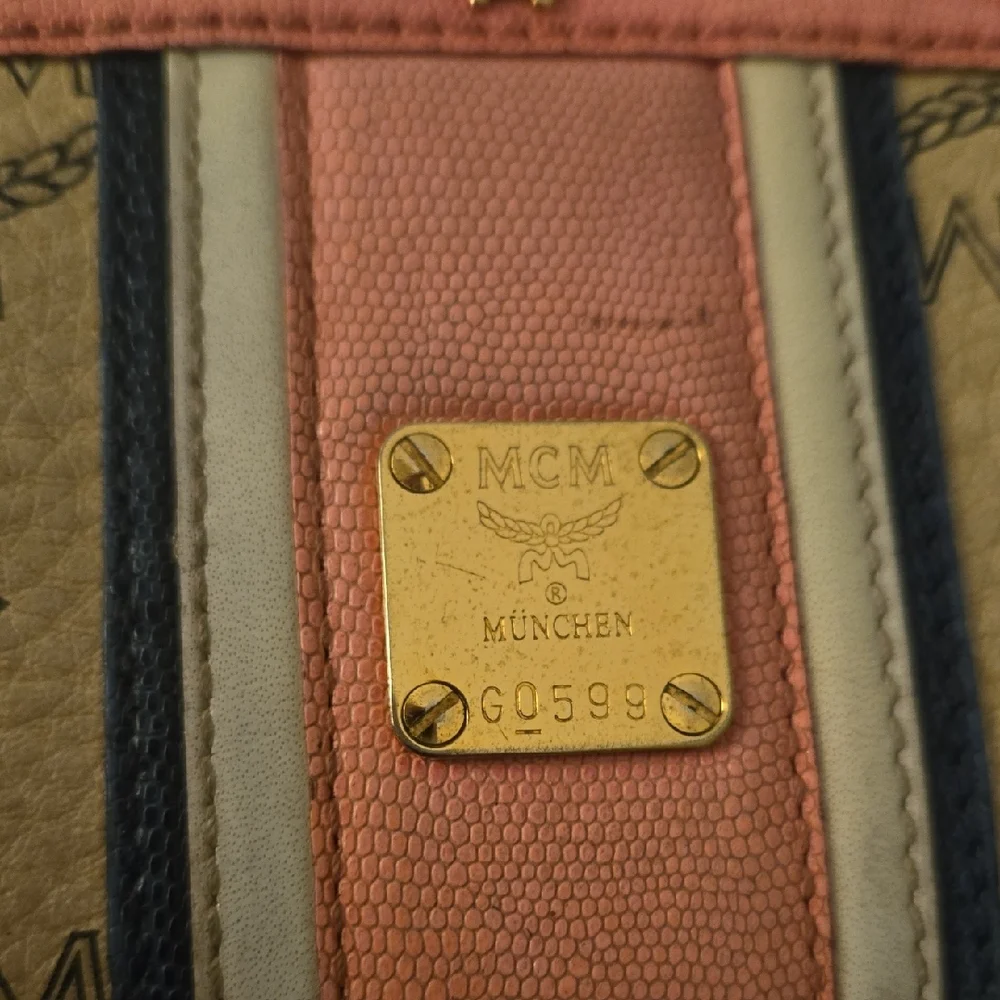 MCM Visetos Pink and Tan Zippy Wallet - Picture 14 of 14